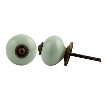 Solid Light Grey Antique Fitting Ceramic Dresser Knob